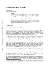 Arxiv: Physics at the LHC Run-2 and Beyond