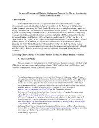 Background Paper on the Market Structure for Thinly Traded Securities