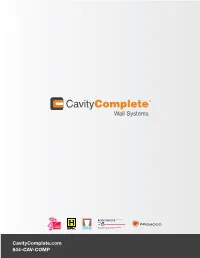 Cavitycomplete Wall System Brochure