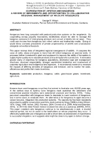 Co-Production of Livestock and Kangaroos: a Review of Impediments and Opportunities to Collaborative Regional Management of Wildlife Resources