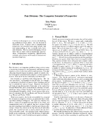 Fair Division: the Computer Scientist’S Perspective