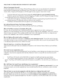 Fred Meyer Community Rewards!