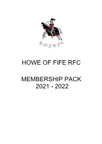 Howe of Fife Rfc Membership Pack 2021