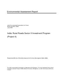 IEE: India: Rural Roads Sector II Investment Program (Project 4