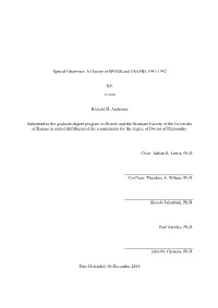 Special Observers: a History of SPOBS and USAFBI, 1941-1942