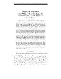 Student, Esquire?: the Practice of Law in the Collaborative Classroom