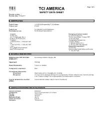 TCI AMERICA Page 1 of 5 SAFETY DATA SHEET Revision Number: 1 Revision Date: 07/06/2018