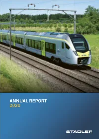 ANNUAL REPORT 2020 2020 RESULTS at a GLANCE 16.1 ORDER BACKLOG in CHF BILLION NET REVENUE Previous Year: 15.0 in Thousands of CHF