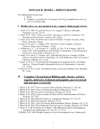 Books, Articles, Reports, Abstracts, Technical and Popular, Peer-Reviewed and Non-Peer-Reviewed)