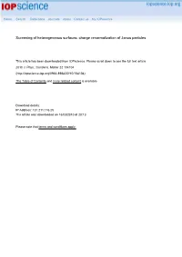 Charge Renormalization of Janus Particles