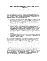 Comment on the Origin of the Equant Papers by Evans, Swerdlow, and Jones
