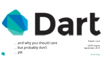 Dart Is a Scalable Web App Platform