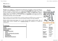 Elsevier - Wikipedia