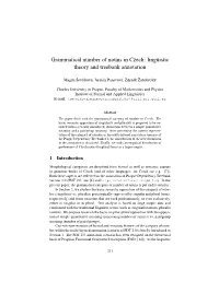 Grammatical Number of Nouns in Czech: Linguistic Theory and Treebank Annotation
