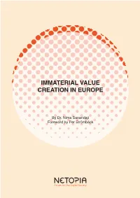 Immaterial Value Creation in Europe