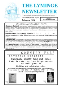 THE LYMINGE NEWSLETTER for the Communities of LYMINGE, ETCHINGHILL, RHODES MINNIS and POSTLING