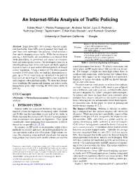 An Internet-Wide Analysis of Traffic Policing
