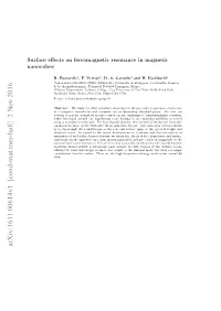 Surface Effects on Ferromagnetic Resonance in Magnetic Nanocubes