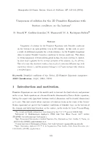 Uniqueness of Solution for the 2D Primitive Equations with Friction Condition on the Bottom∗ 1 Introduction and Motivation