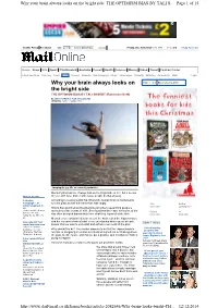 Why Your Brain Always Looks on the Bright Side: the OPTIMISM BIAS by TALI S