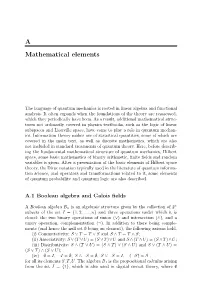 A Mathematical Elements