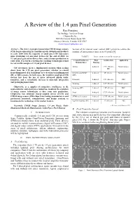 A Review of the 1.4 Μm Pixel Generation Ray Fontaine Technology Analysis Group Chipworks Inc