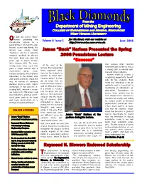 James “Buck” Harless Presented the Spring 2006 Poundstone Lecture