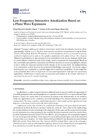 Low Frequency Interactive Auralization Based on a Plane Wave Expansion