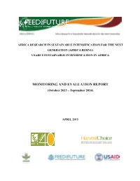 MONITORING and EVALUATION REPORT (October 2013 – September 2014)