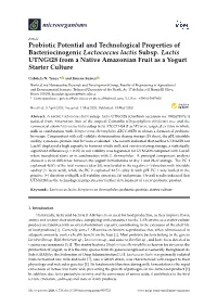 Probiotic Potential and Technological Properties of Bacteriocinogenic Lactococcus Lactis Subsp