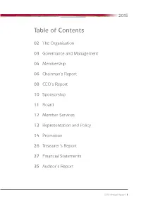 Table of Contents