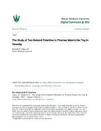 The Study of Two Related Polarities in Thomas Mann's Der Tog in Venedig