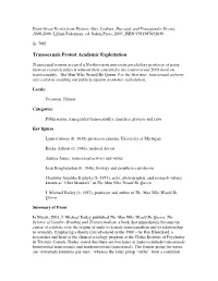 Transsexuals Protest Academic Exploitation