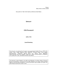 Uruguay Cvu Program Ii (Ur-L1107)