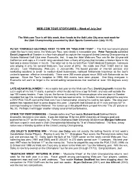 WEB.COM TOUR STORYLINES – Week of July 2Nd