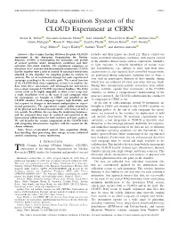Data Acquisition System of the CLOUD Experiment at CERN