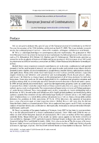 European Journal of Combinatorics Preface