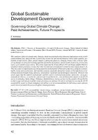 Global Sustainable Development Governance