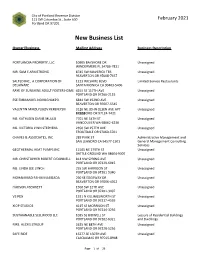 New Business List
