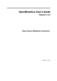 Openmodelica User's Guide