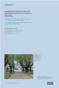 Processes of Signification and Resignification of a City, Temuco 1881-2019