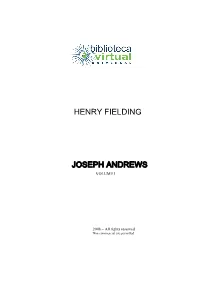 Henry Fielding Joseph Andrews
