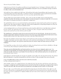 Narration Script for Children's Pageant Imagine the Stars in the Sky, The