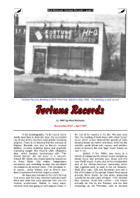 Rick Richards' Fortune Records – Page 1