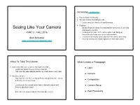 Seeing Like Your Camera ○ My List of Specific Videos I Recommend for Homework I.E