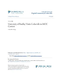 University of Findlay Visits Cedarville in MOC Contest Cedarville College