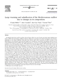 Changes in the Mediterranean Outflow