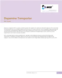 Dopamine Transporter DAT; SLC6A3