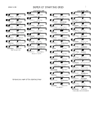 Gt500 Pp Gt300 Pp Super Gt Starting Grid
