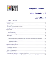 Imageskill Software Image Repainter V1.5 User's Manual